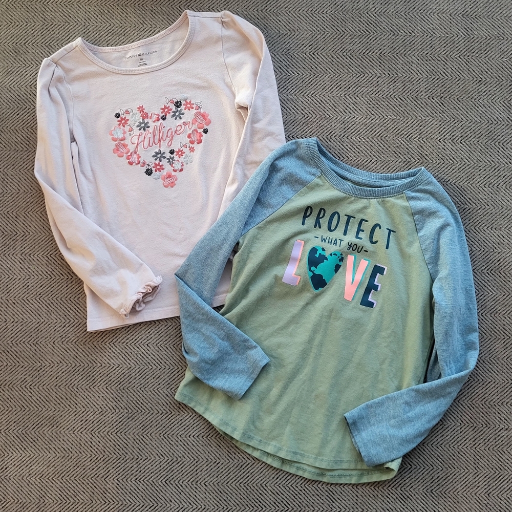 Size 6/6X Girl's Long Sleeved Shirts Bundle